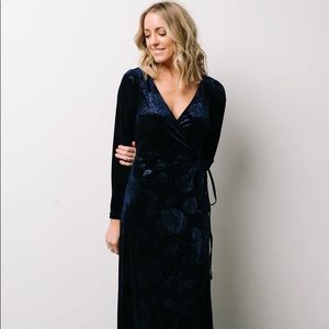 Matthews Embossed Velvet Maxi Dress